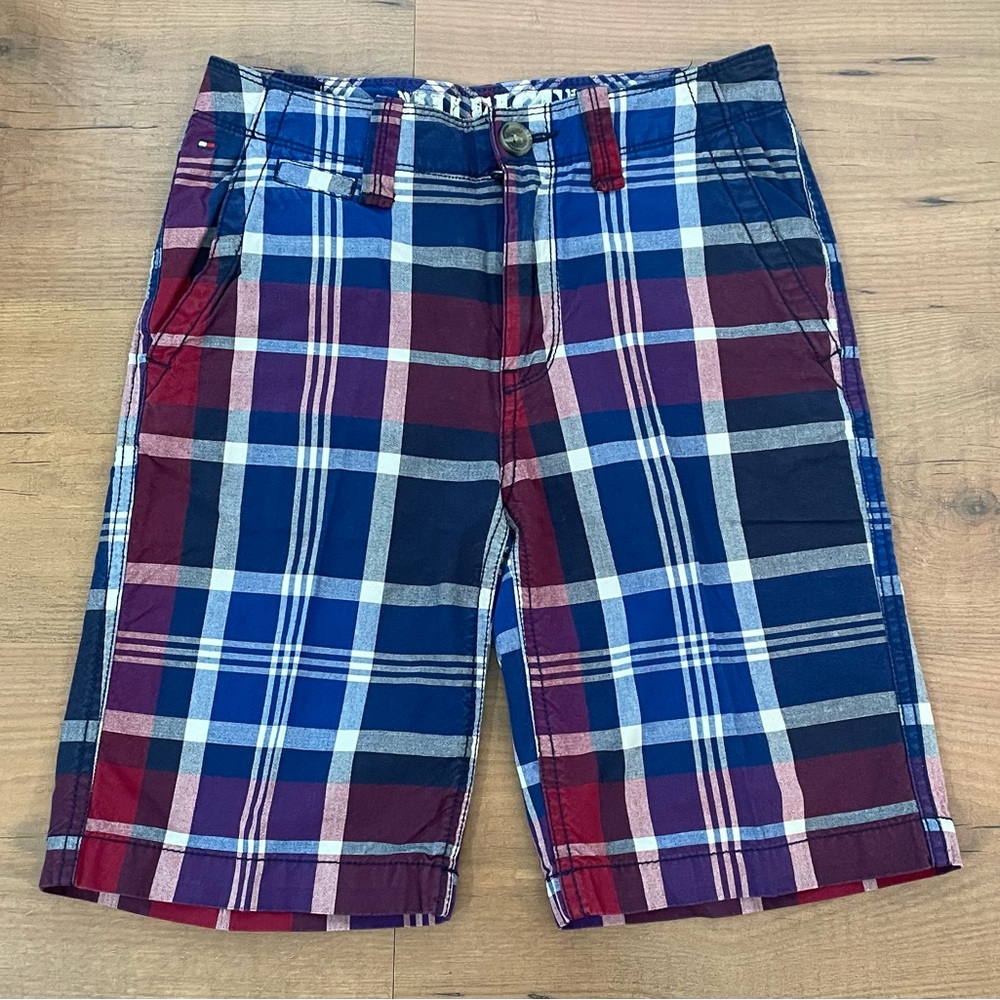Tommy Hilfiger Plaid Kids Shorts
Color: Red and Blue * Size: 8 (Boy)